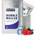 thumbnail image 1 of Pacron Insulated Thermal Bubble Mailers - Mixed Sizes 10x11 (200), 11x15 (200) & 15x17 (200) - Waterproof Foil Padded Envelopes for Cold Shipping - Self-Sealing Shipping Envelopes for Food & Cosmetic, 1 of 7