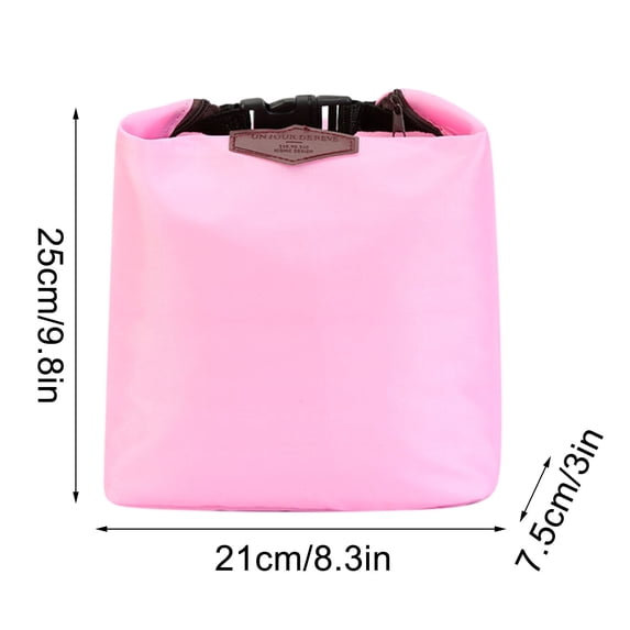 Insulated Small Lunch Bag with Zip - Mini Cool Box Shopping Bag, Foldable Thermal Picnic Bag for Work, Outdoor, Travel