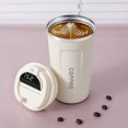 thumbnail image 1 of Insulated Smart Touch 12oz Stainless Steel Travel Coffee Cup with Lid  Vacuum Flasks Thermos Mug for Car  Temperature Display, 1 of 7