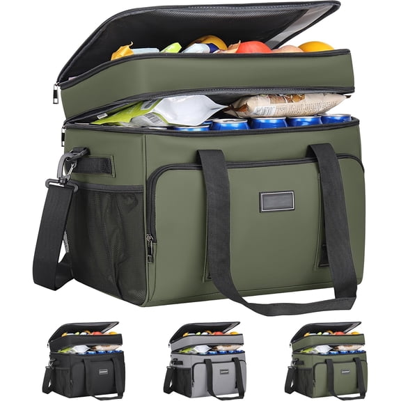 Insulated Soft Cooler Bag, Large Ice Coolers Soft Sided Ice Chest for Beach, Collapsible and Portable