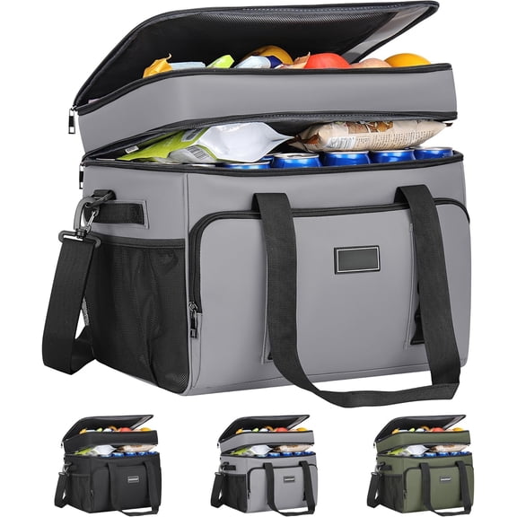 Insulated Soft Cooler Bag, Large Ice Coolers Soft Sided Ice Chest for Beach, Collapsible and Portable