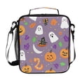 thumbnail image 1 of Insulated Square Lunch Bag with Side Mesh Pocket Fashion Lunch Box Reusable Lunch Tote 10.5" x9.5" x3.5" Halloween and Ghost, 1 of 6