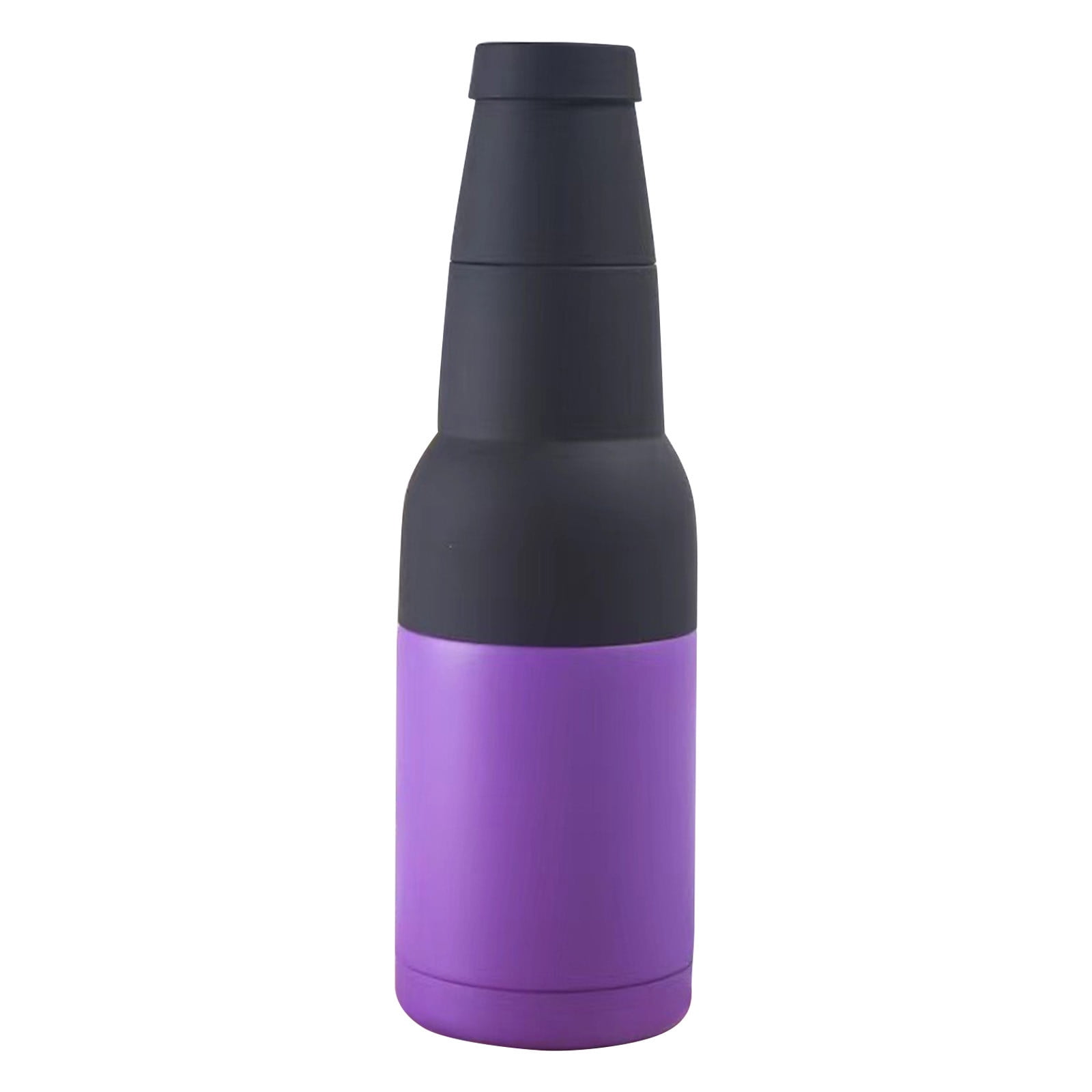 Insulated Stainless Steel Bottle Cooler – with Cap, Keeps Drinks Cold, Fits Most Bottles, Portable Design