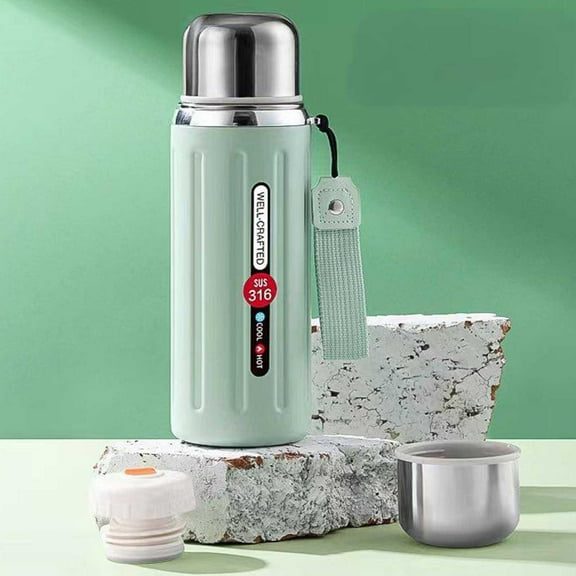 Insulated Stainless Steel Kettle, Ideal For Sports And Travel, Bpa-Free，316 Stainless Steel, 20.3 Oz (Green)