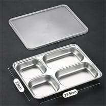 Insulated Stainless Steel Lunch Box with Multiple Compartments - Thermal Food Container for Office Workers & Students, Bento-Style Meal Prep Box
