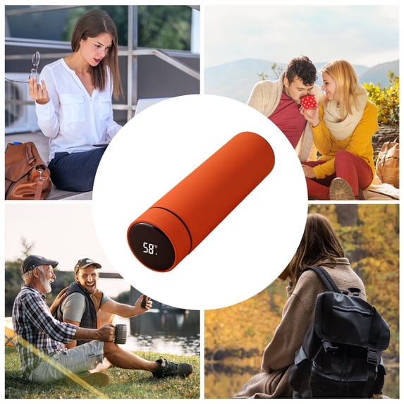 Insulated Stainless Steel Smart Cup with Tea Infuser for Hot Cold Beverages Travel Leak Proof Design