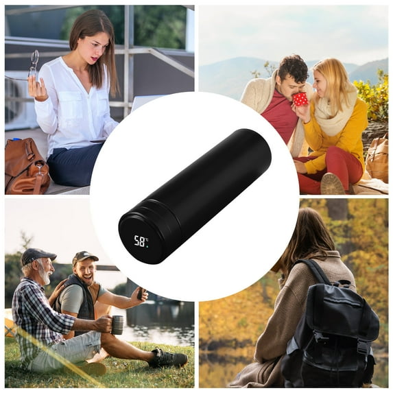 Insulated Stainless Steel Smart Cup with Tea Infuser for Hot Cold Beverages Travel Leak Proof Design