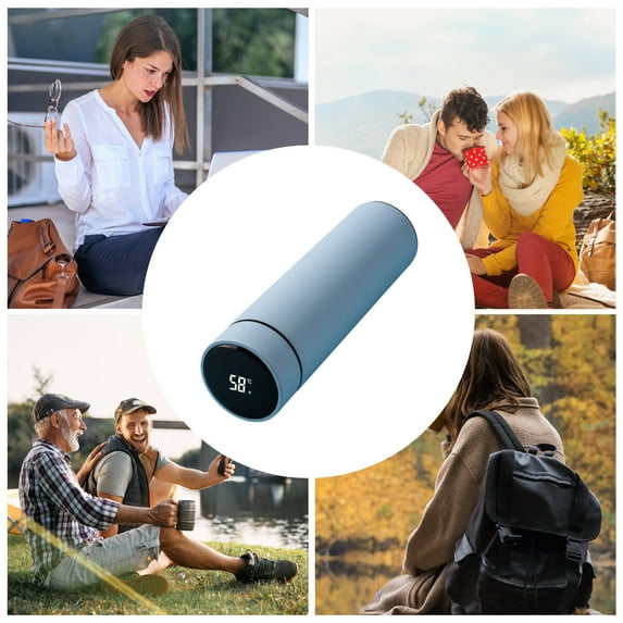 Insulated Stainless Steel Smart Cup with Tea Infuser for Hot Cold Beverages Travel Leak Proof Design