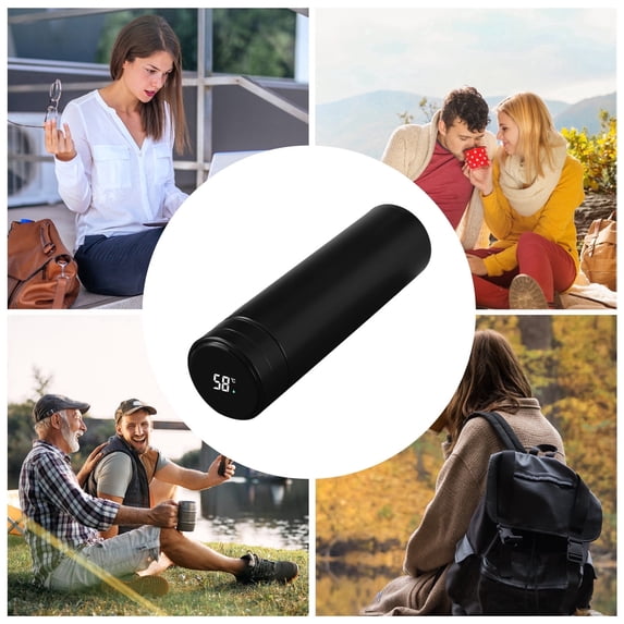 Insulated Stainless Steel Smart Cup with Tea Infuser for Hot and Cold Beverages Leakproof Design Portable Travel Mug