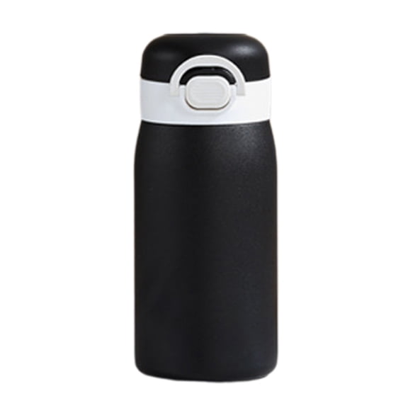 Insulated Stainless Steel Water Bottle, Leak Proof Travel Thermos, Portable 360ml Double Drinking Lid Cup, Matte Finish Durable Reusable Container