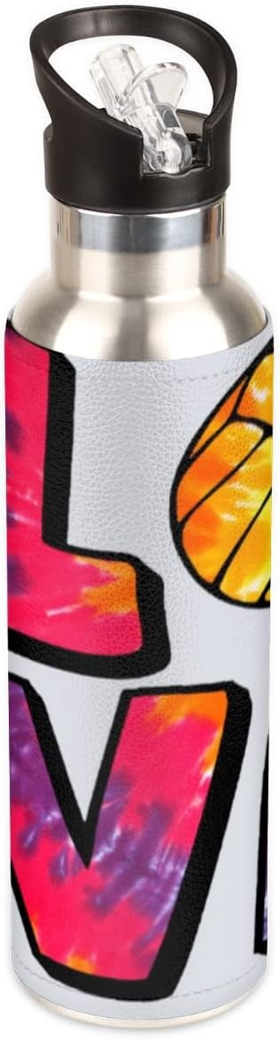 Stainless Steel Hot & Cool Water Bottle For Baby In Sports Print Golden Color