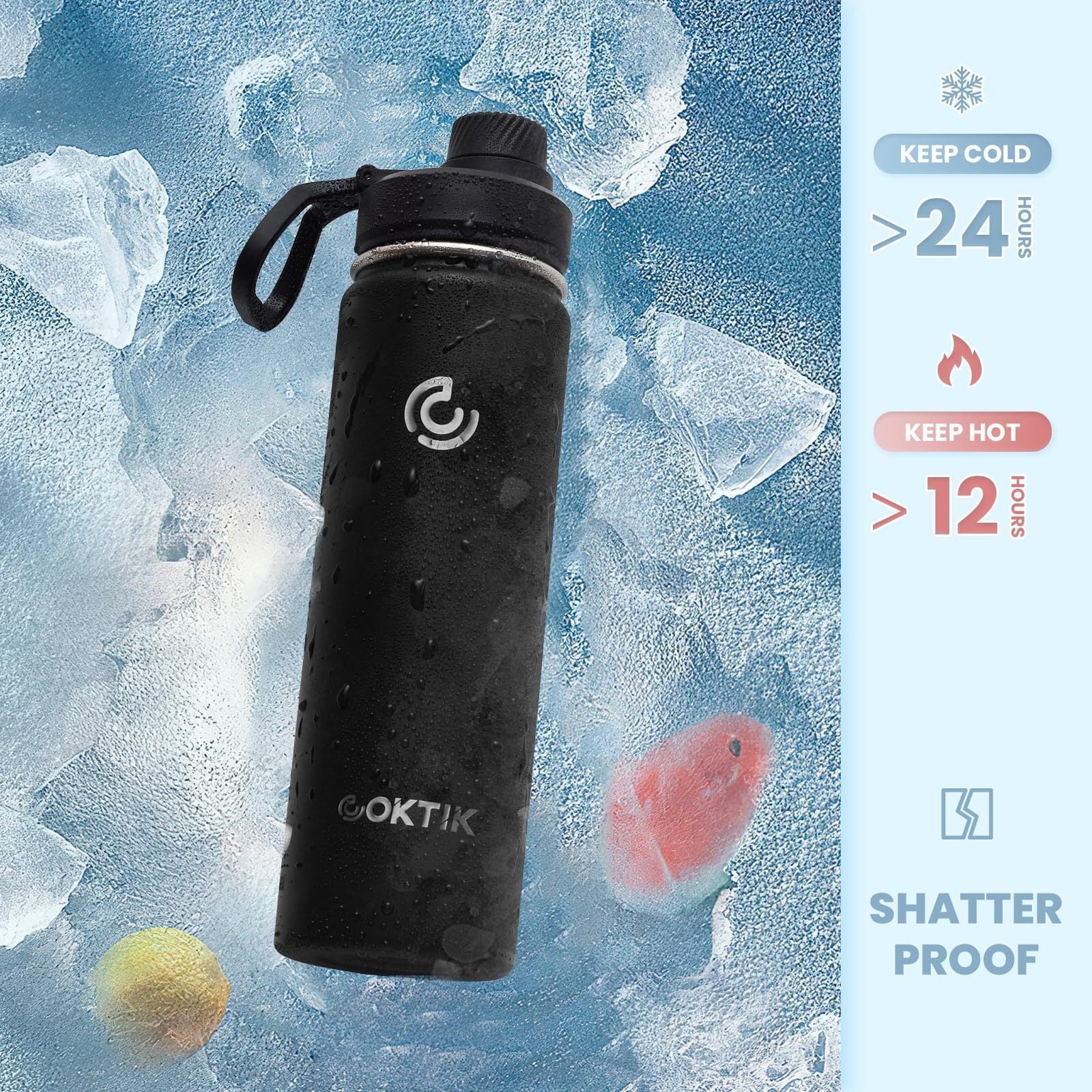 Simple Modern Stainless Steel Water Bottle Simple Modern 14 oz Summit Water Bottle with Straw Lid - Hydro Vacuum