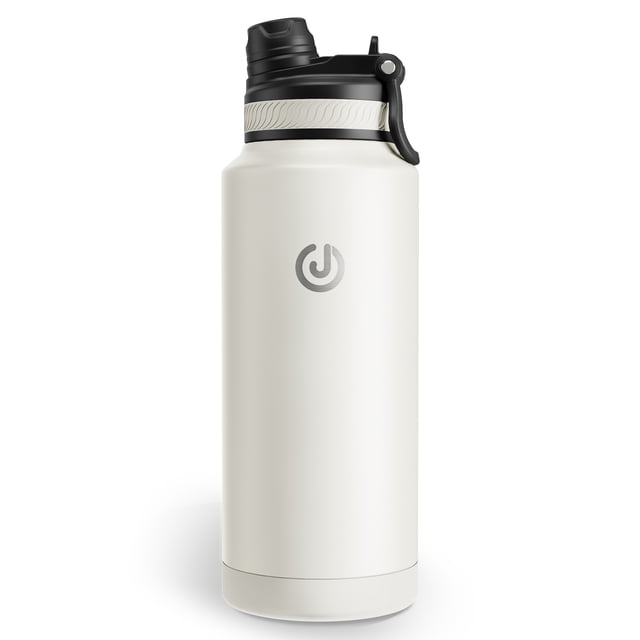 Insulated Stainless Steel Wide Mouth Water Bottle with Flex Straw Lid ...