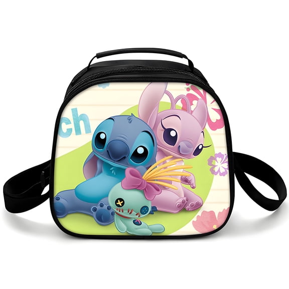 Insulated Stitch Lunch Box for Work,Picnic,School,Travel,Hiking,Beach or Fishing Polyester Anime Theme Lunch Bag