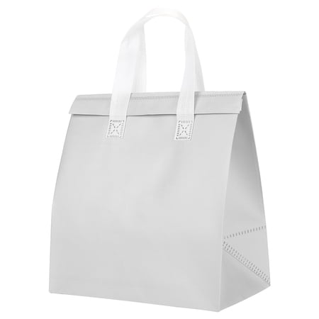 Insulated Take Away Bags, 15 Pcs Thermal Bags 9.4 x 5.9 x 10.2 Inch White