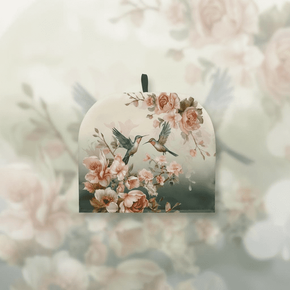 Insulated Tea Cozy for Teapot - Floral Hummingbird Design, Reusable & Washable Kitchen Accessory to Keep Your Tea Warm and Cozy