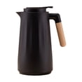 thumbnail image 1 of Insulated Thermal Carafe 10in 1.5L Coffee Carafe with Glass Liner, Plastic Vacuum Flask for Hot and Cold Drinks, Large Capacity Tea Pot for Home Office (Black), 1 of 4