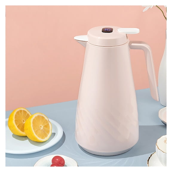 Insulated Thermal Coffee Carafe Pitcher,Double Wall Insulated Vacuum Flask,Water Coffee and Beverage Dispenser,12 Hour Heat 24 Hour Cold Retention