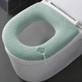 thumbnail image 1 of Insulated Toilet Seat Cover - 13.8"×4.7" Winter Warm Flannel Cushion with Zipper - Fully Enclosed Soft Pad for Cold Bathroom, Easy Wash & Install, 1 of 6