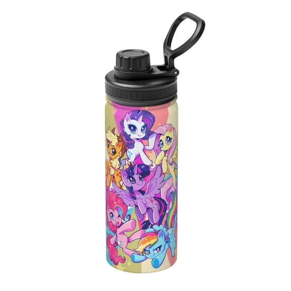 Insulated Vacuum Sports Water Bottle My Lit-tle Pony Stainless Steel Leak Proof Double Wall for Gym Travel 18 oz