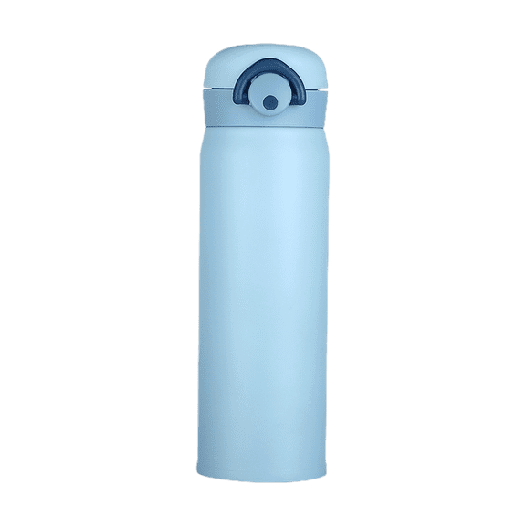 Insulated Water Bottle 500ml, Stainless Steel Thermo Coffee Travel Mug, Thermal Cup with Snap Flip Lid, for Hot and Cold Drinking (Blue)