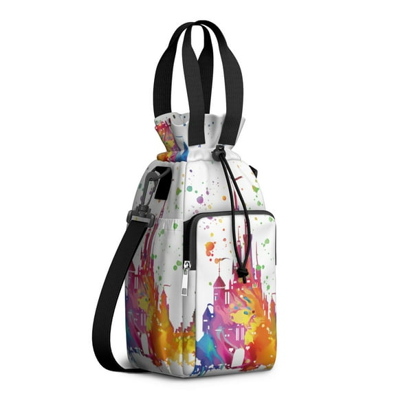 Insulated Water Bottle Carrier Bag Sleeve with Strap Crossbody for 20/24/32/40oz Tumbler,Water Bottle Holder Sling Bag with Pocket Gifts for Women Men Adults