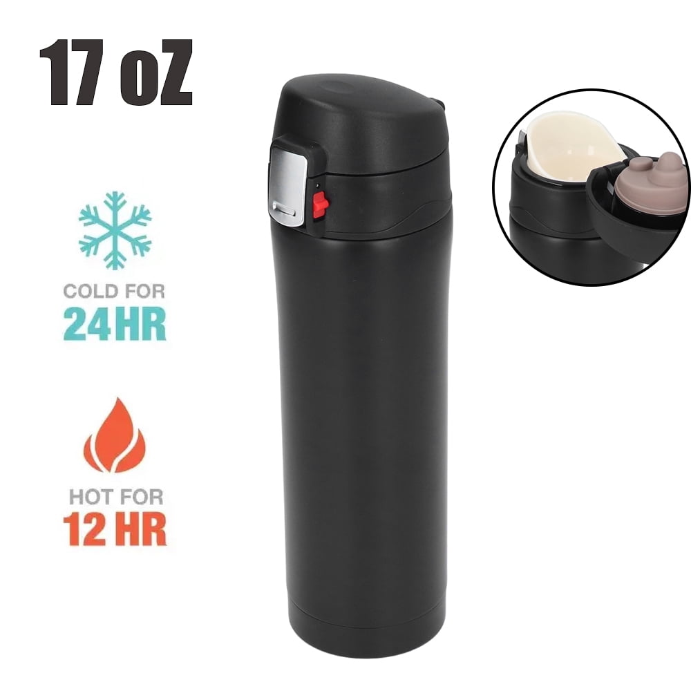 Insulated Water Bottle for Kids, 17 oz Thermos Double Wall Flask