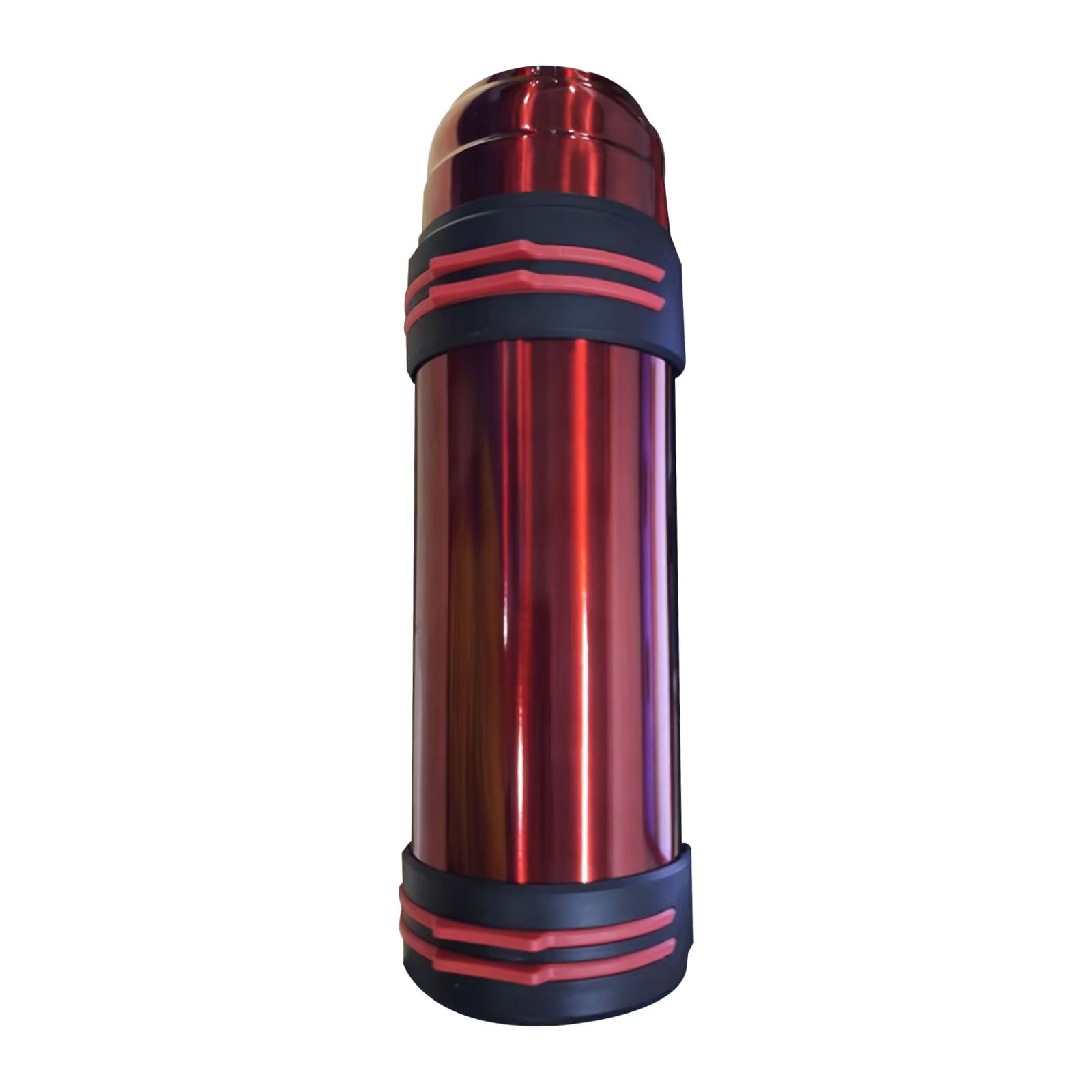 Insulated Water Bottle, Thickened Stainless Steel Vacuum Metal Portable Sports Half Gallon Large Capacity Water Jug for Gym and Hiking, Durable Tumbler with Handle | BPA-Free 67 oz(Red,3x3x13")
