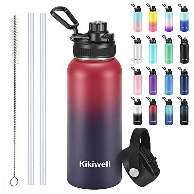 Insulated Water Bottle With Straw, Sports Water Bottle 1L