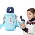 thumbnail image 1 of Insulated Water Bottle for Kids,Unicorn Cold Water Bottles for Girls, Kids Stainless Steel Water Bottles with Straw/Lids for School Travel, 17oz, 1 of 9