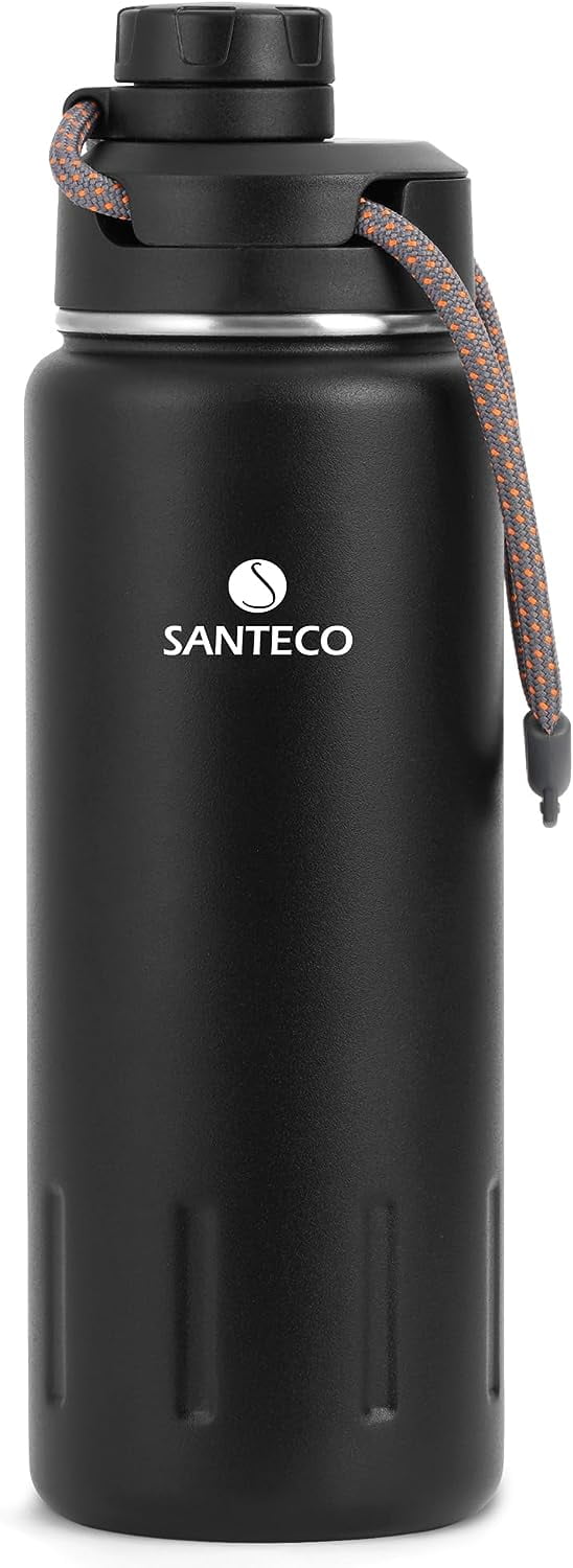 CIVAGO 44 oz Insulated Water Bottle Jug with Handle, Stainless Steel Sports  Water Flask, Large Metal Canteen Growler, Black - Yahoo Shopping