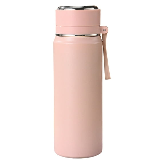 Insulated Water Bottles,2Sizes Stainless Steel Water Bottle with Strap,Insulated Water Bottle Small Mouth Water Bottle for Sports & Travel, BPA Free, Leak-Proof, 1Pc, Multicolor(Pink1,2.9x2.9x8.6")