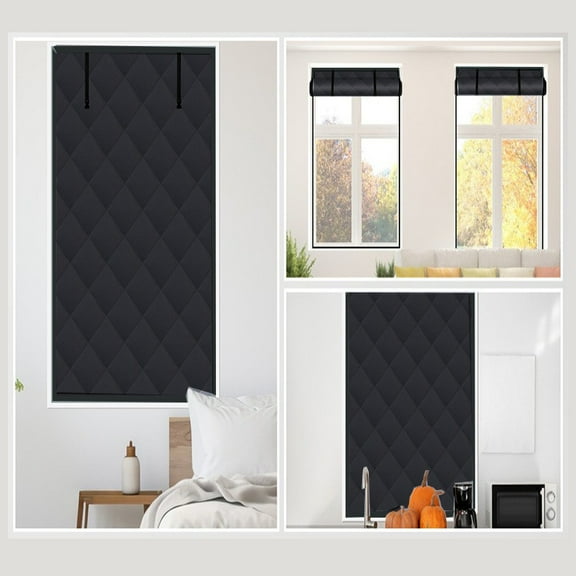 Insulated Window Cover for Winter and Summer, Thermal Curtain with Roll-Up Design, Easy Installation, Home Insulation Kit for Heat Blocking