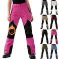 thumbnail image 1 of Insulated Windproof Breathable WoMen's Colorblocked Pocket Fleece Ski Pants Pants Fashion WoMen's Ski Pants Black M, 1 of 8