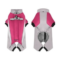 Insulated Winter Dog Coat Warm Adjustable Four Legs Jumpsuit Pet Jacket With D Ring and Reflective Strips for Small Medium Large Dogs