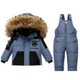 thumbnail image 1 of Insulated Winter Snowsuit For Girls Ski Bib Overalls With Jacket Outdoor Cold Weather Play Set, 1 of 5