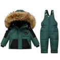 thumbnail image 1 of Insulated Winter Snowsuit For Girls Ski Bib Overalls With Jacket Outdoor Cold Weather Play Set, 1 of 5