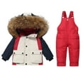 thumbnail image 1 of Insulated Winter Snowsuit For Girls Ski Bibs With Jacket For Cold Weather Outdoor Play And Activities, 1 of 6