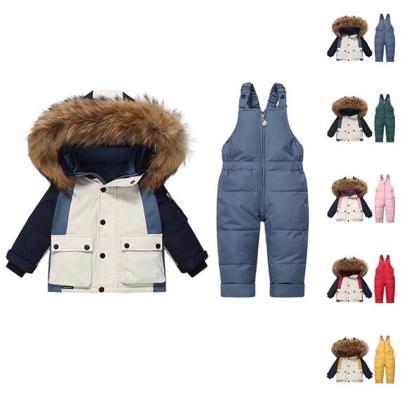 Insulated Winter Snowsuit For Girls Ski Bibs With Jacket For Cold Weather Play