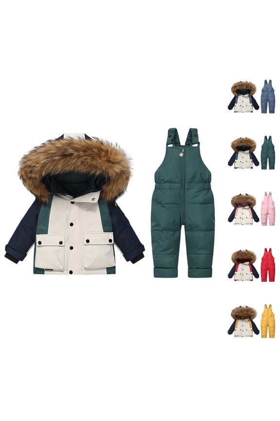 Insulated Winter Snowsuit For Girls Ski Bibs With Jacket For Cold Weather Play
