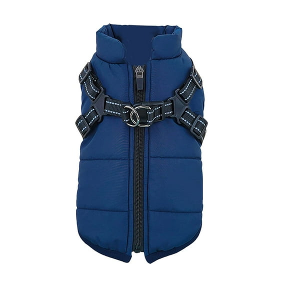 Insulated Winter Vest With Integrated Harness Warm Ski Jacket For Dogs And Cats Cold Weather Outdoor Apparel
