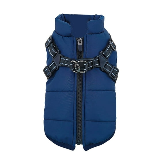 Insulated Winter Vest With Integrated Harness Warm Ski Jacket For Dogs And Cats Cold Weather Outdoor Apparel