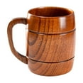 thumbnail image 1 of Insulated Wooden Coffee Mug with Handle Classic Handmade Wood Tea Cup High Temperature Resistant Drinking Beer Stein Mug for Adults Home Office Campers D, 1 of 9