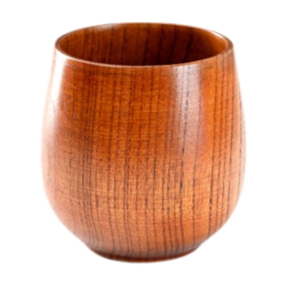 Insulated Wooden Coffee Mug with Handle Classic Handmade Wood Tea Cup High Temperature Resistant Drinking Beer Stein Mug for Adults Home Office Campers G