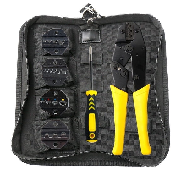 Insulated cable connector terminal ratchet crimping tool wire crimping pliers-