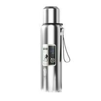 Insulated vacuum Thermo Bottle 600ml/21oz with cup Stainless steel coffee bottles for hot and cold drink water flask.