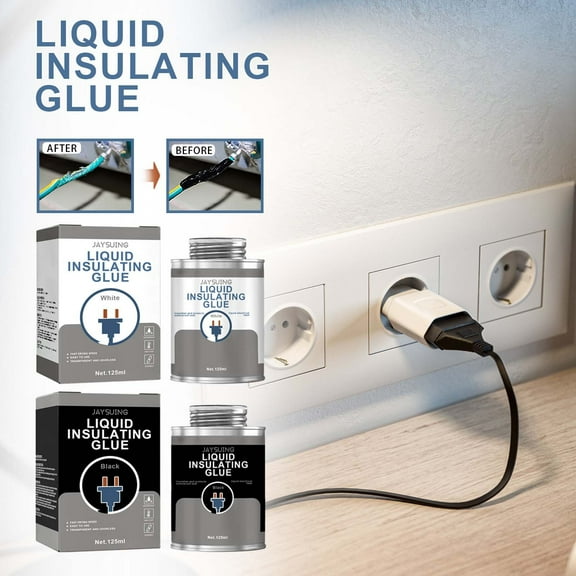 Insulating Adhesive Liquid Rubber Coating 125ml | Dielectric Sealant for Electrical Wires Connectors | High Low Temp Resistant -30℃ to 300℃ | Easy Apply No Cutting | Circuit Board Automotive Repair