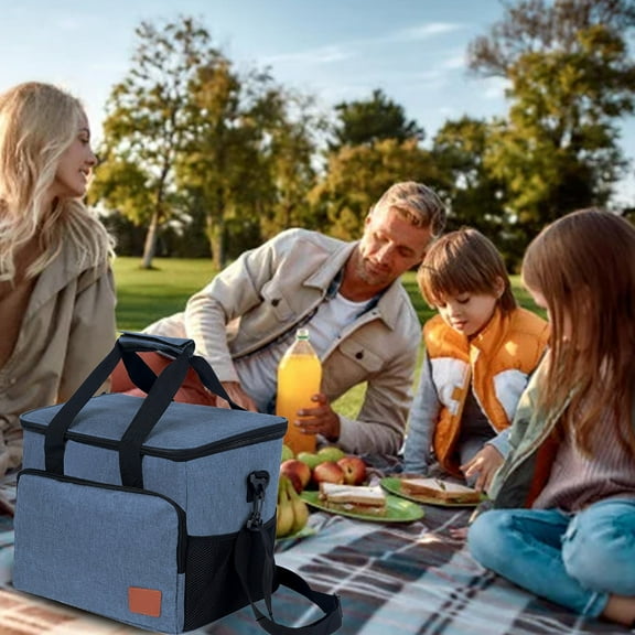 Insulation Bag Large Capacity Waterproof Cooler Bag for Camping & Picnics, Refrigerated Insulated Ice Bag with Adjustable Shoulder Strap for Outdoor Food Storage & Beach Day Trips
