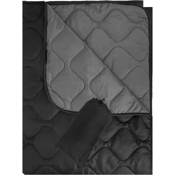 Insulation Blanket with Compression Carry Bag 1.4Mx2M Camo Bk Gray