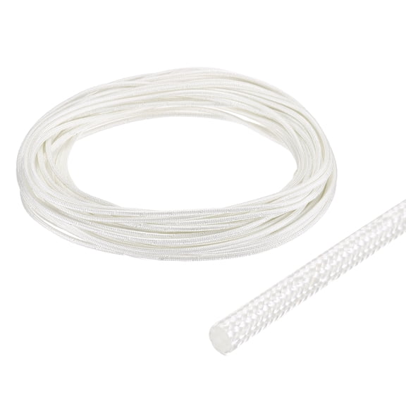 Insulation Cable Protector,1mm/0.04 Inch-15m/49 Feet High TEMP Fiberglass Sleeve White